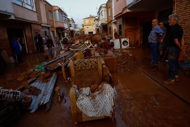 Aftermath of floods in Utiel