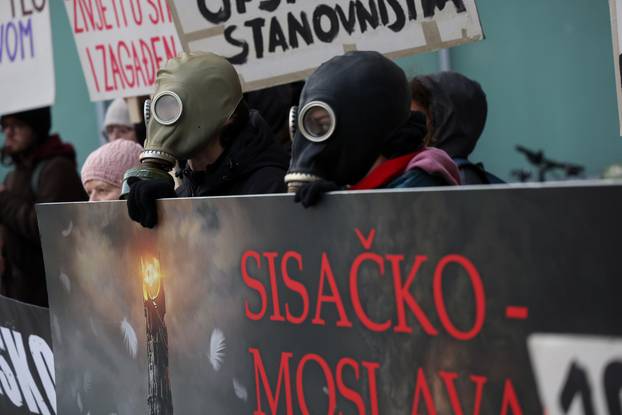 Prosvjed protiv mega klaonice peradi u Sisku ispred Ministarstva zaštite okoliša i zelene tranzicije 