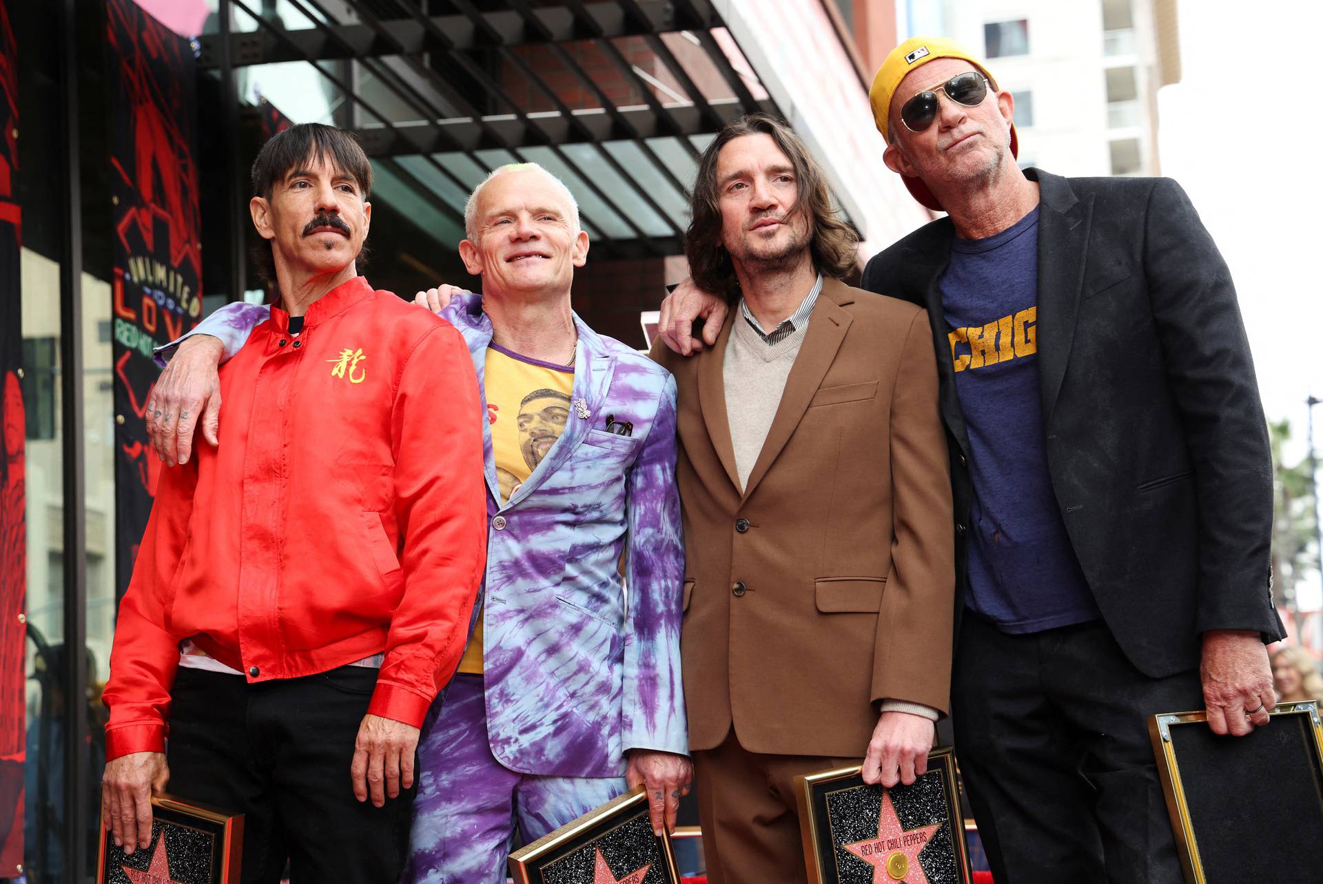 Rock band Red Hot Chili Peppers unveil their star on the Hollywood Walk of Fame, in Los Angeles