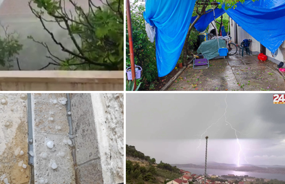 Jako nevrijeme pogodilo Dalmaciju: Na Viru snažni vjetar i tuča, u Šibeniku kiša i gromovi
