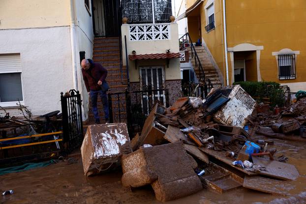 Aftermath of floods in Utiel