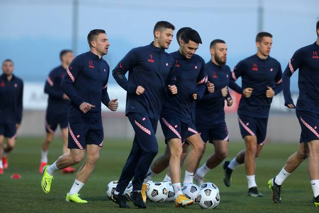 Rijeka: Trening Hrvatske nogometne reprezentacije na stadionu Rujevica