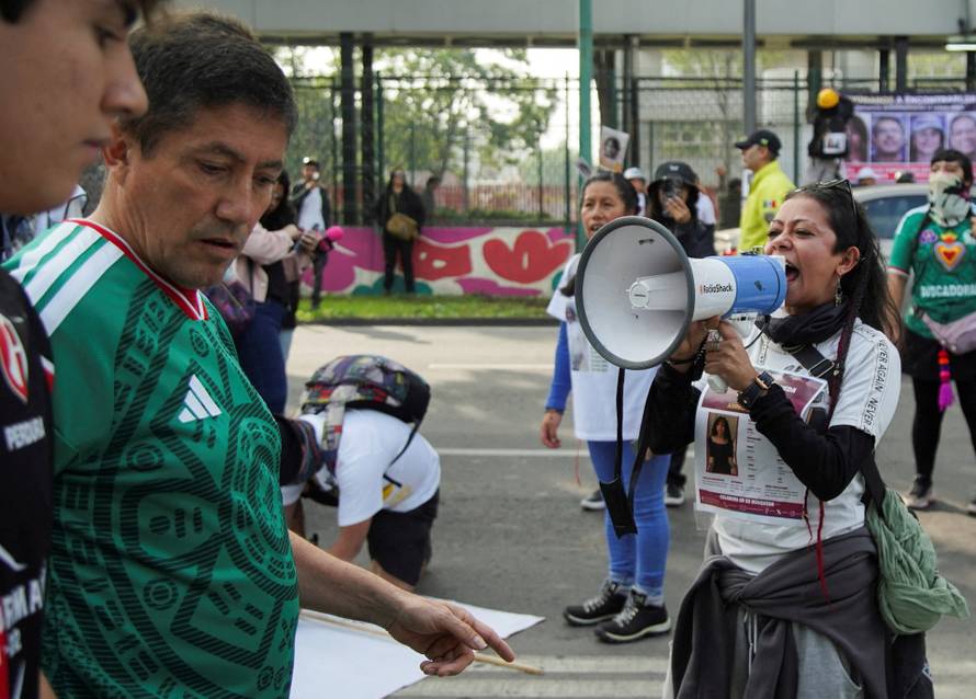 Protest march ahead of the opening match of the 2026 FIFA World Cup, in Mexico City
