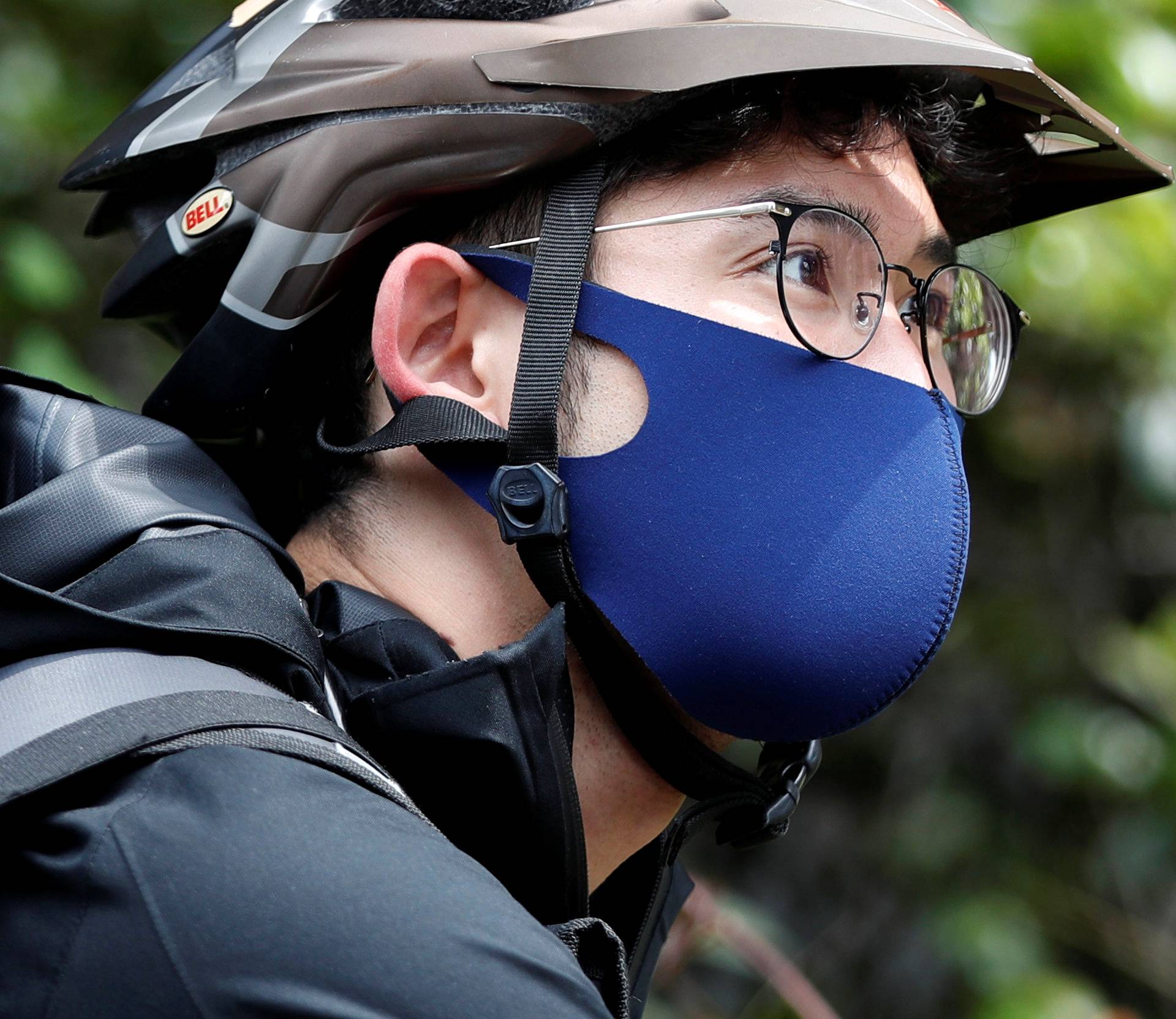  Japan's Olympic fencing medallist Ryo Miyake works his part-time job as Uber Eats delivery person as the spread of the coronavirus disease (COVID-19) continues in Tokyo