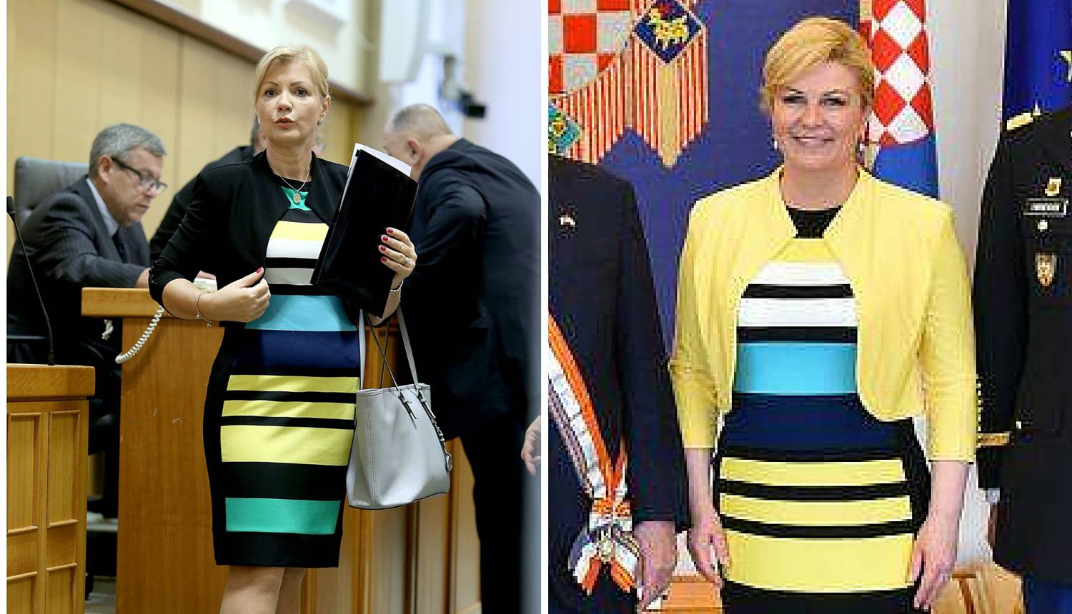 Koja je koja? Kolinda iskopirala Bernardicu i obukla istu haljinu