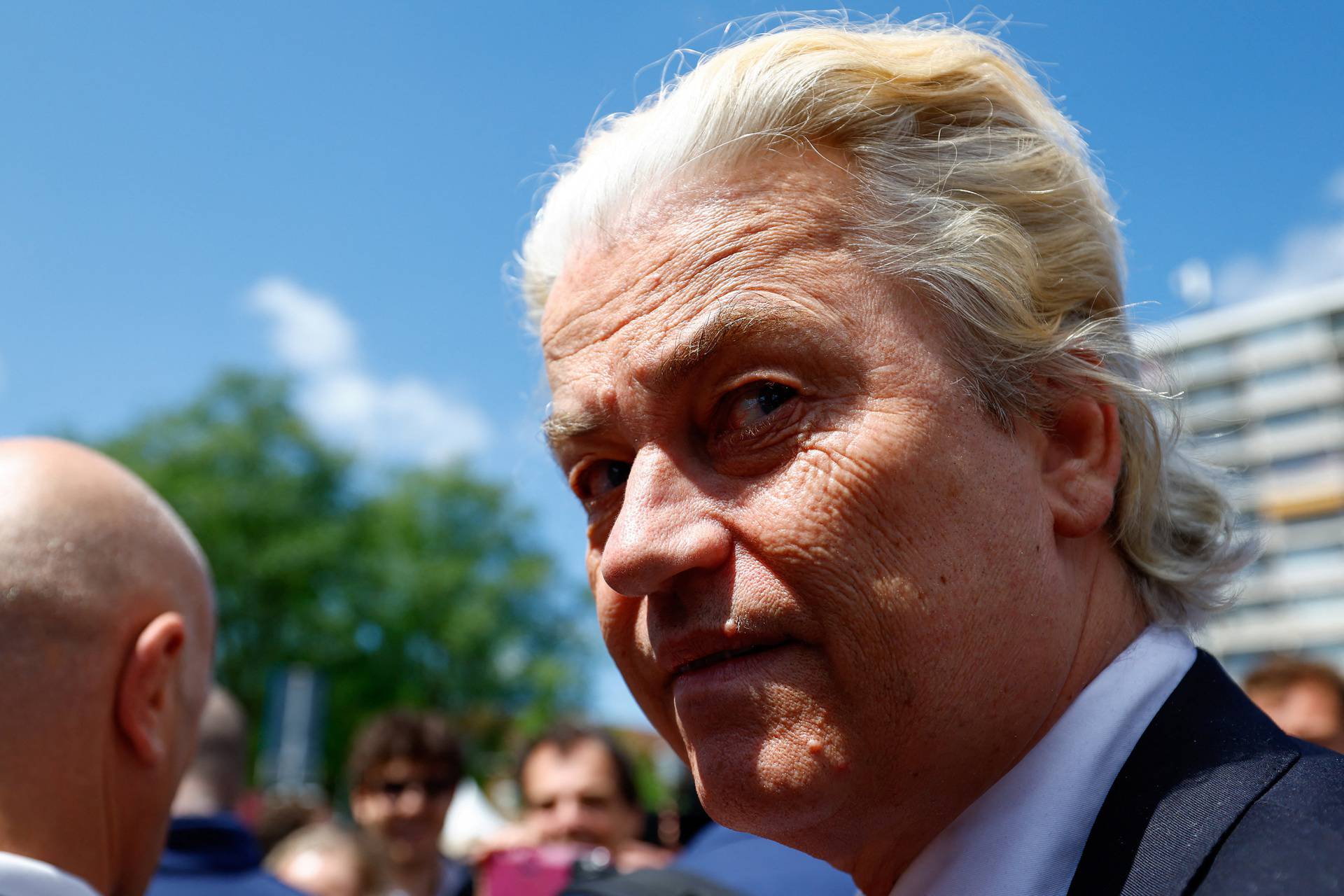 Dutch far-right leader Geert Wilders campaigns for the EU election