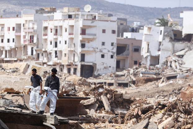 Aftermath of the floods in Derna