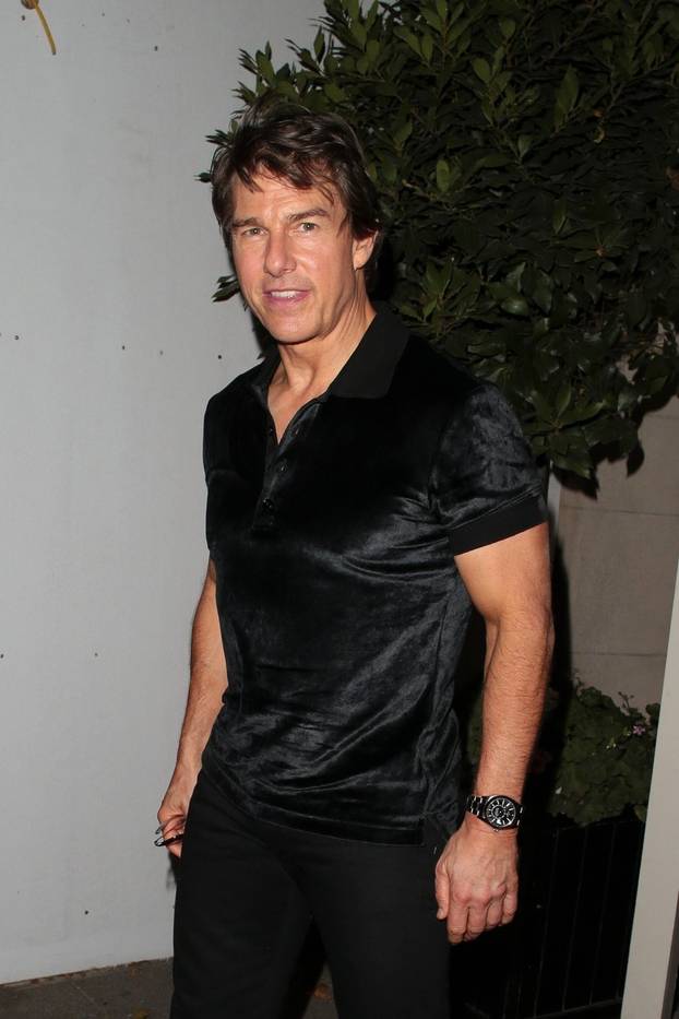 Actor Tom Cruise seen leaving The Dorchester hotel