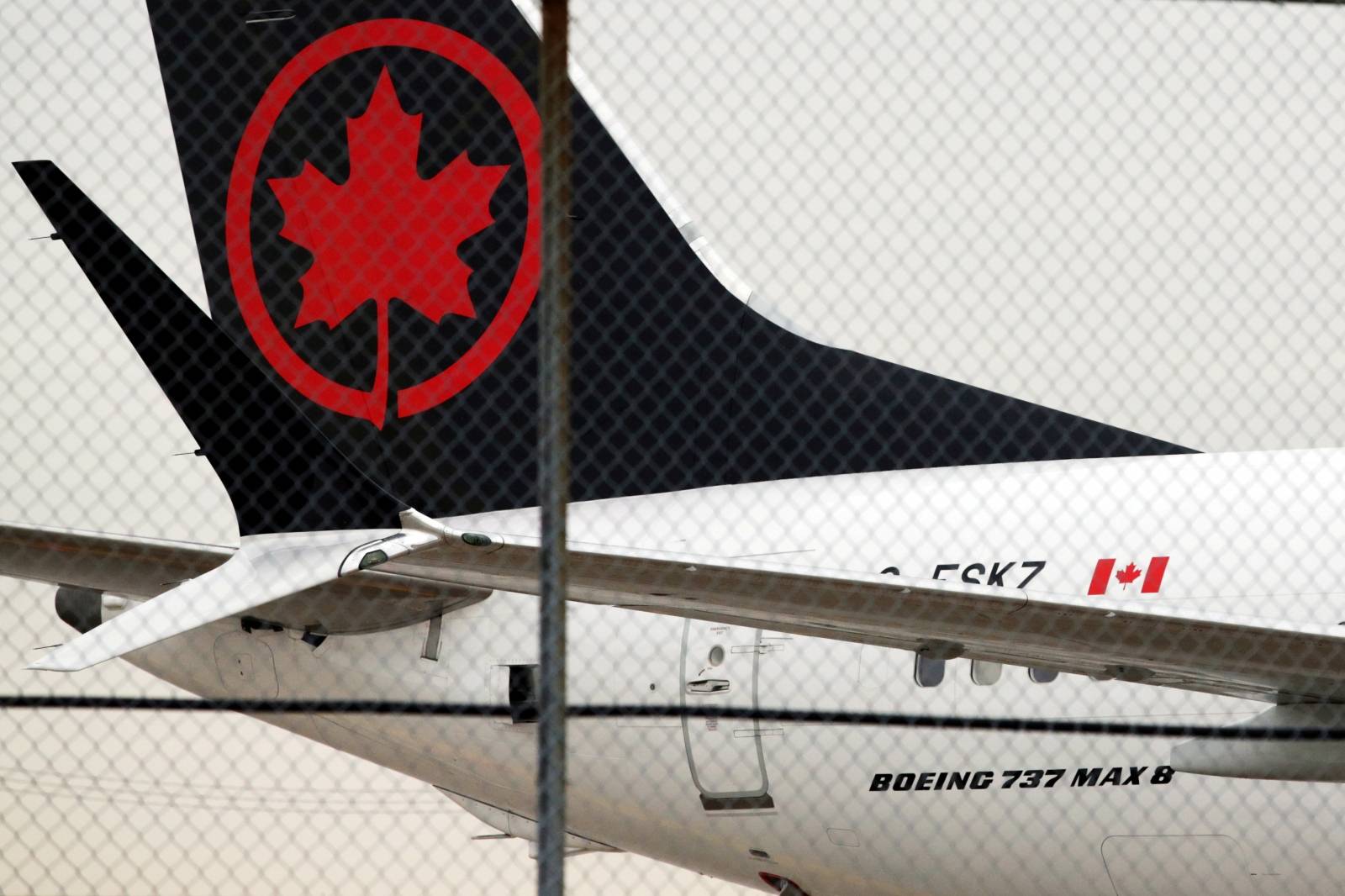 FILE PHOTO: An Air Canada Boeing 737 MAX 8 aircraft on the ground at Toronto Pearson International Airport