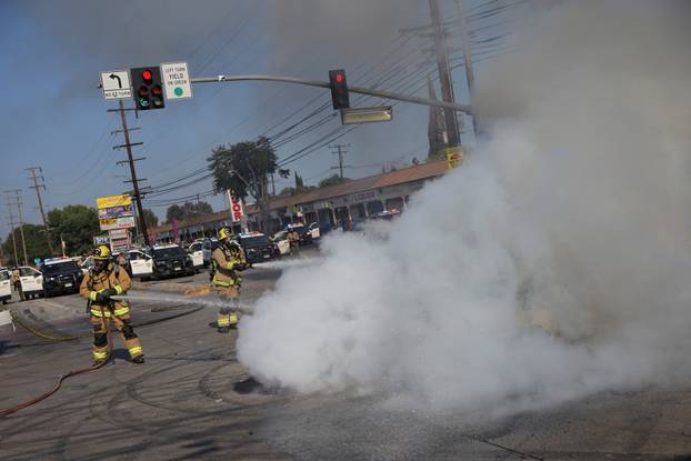 Protest following multiple detentions by Immigration and Customs Enforcement (ICE), in Paramount