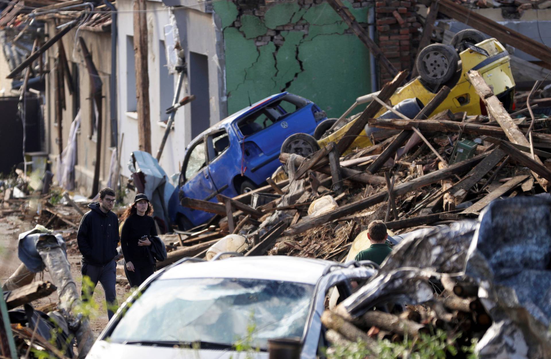 Aftermath of rare tornado in Czech Republic