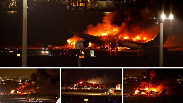 VIDEO Pogledajte kako vatra guta avion u Tokiju: Do požara je došlo prilikom slijetanja...