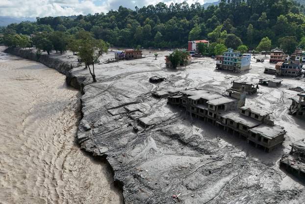 Aftermath of devastating floods in Trishuli