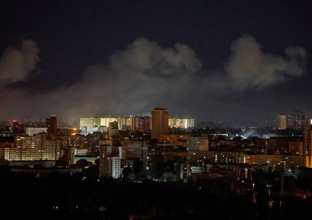 Russian missile strike in Kyiv