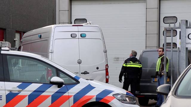 View of an office building where a suspected letter bomb went off in the mail room, in Amsterdam