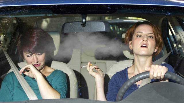 Second Hand Smoke From a Driver Smoking in a Car