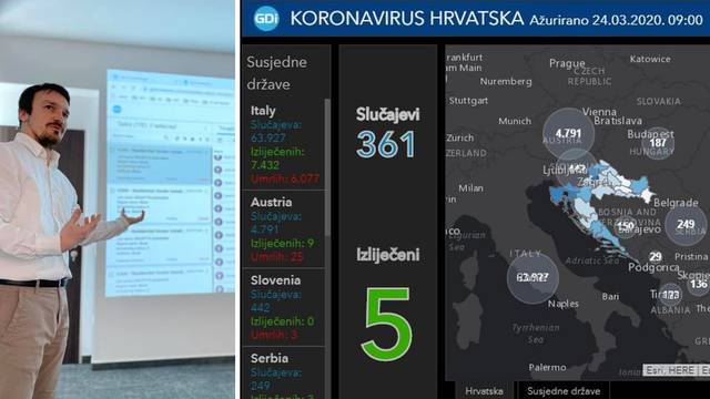 Hrvati osmislili 'korona kartu': Pratite broj i lokacije oboljelih