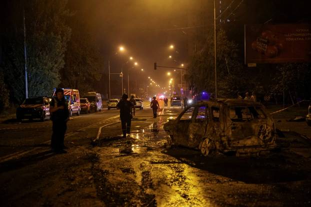 Russian missile strike in Kyiv region