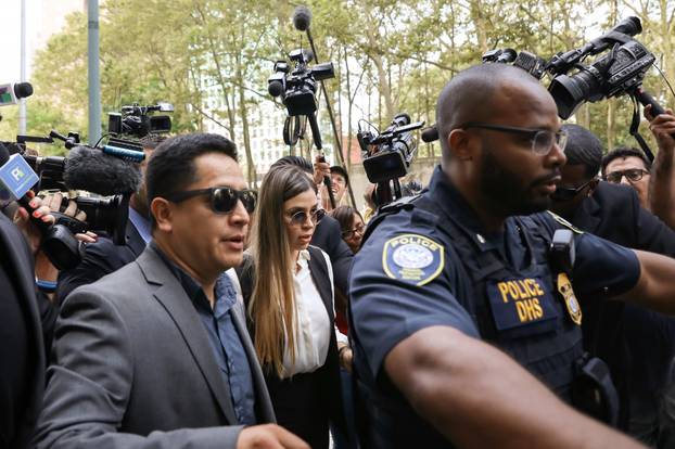 Emma Coronel Aispuro, the wife of Joaquin Guzman, the Mexican drug lord known as "El Chapo", arrives at the Brooklyn Federal Courthouse in New York