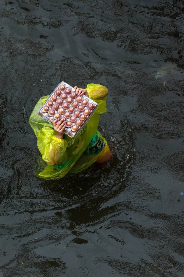 Heavy rain in Bangkok