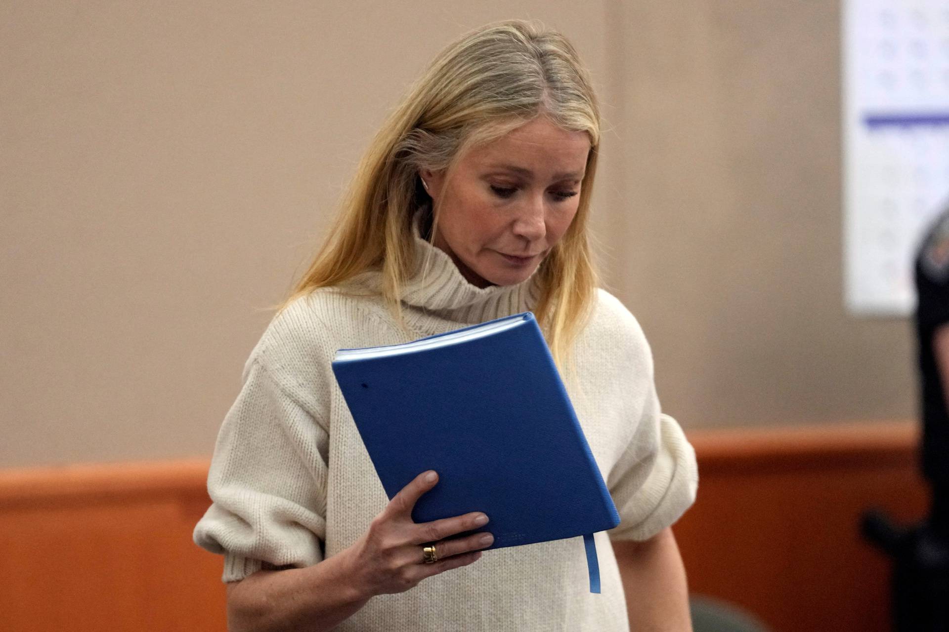 Actor Gwyneth Paltrow leaves a courtroom in Park City, Utah