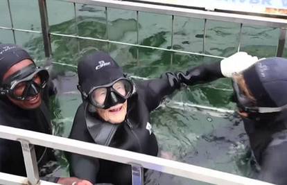 Superbaka za 100. rođendan zaplivala s morskim psima