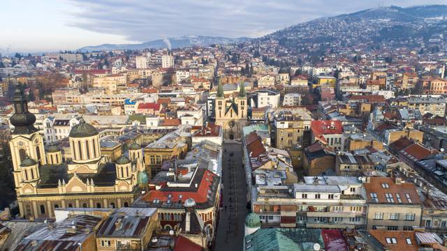 Katedrala Srca Isusova u Sarajevu snimljena dronom