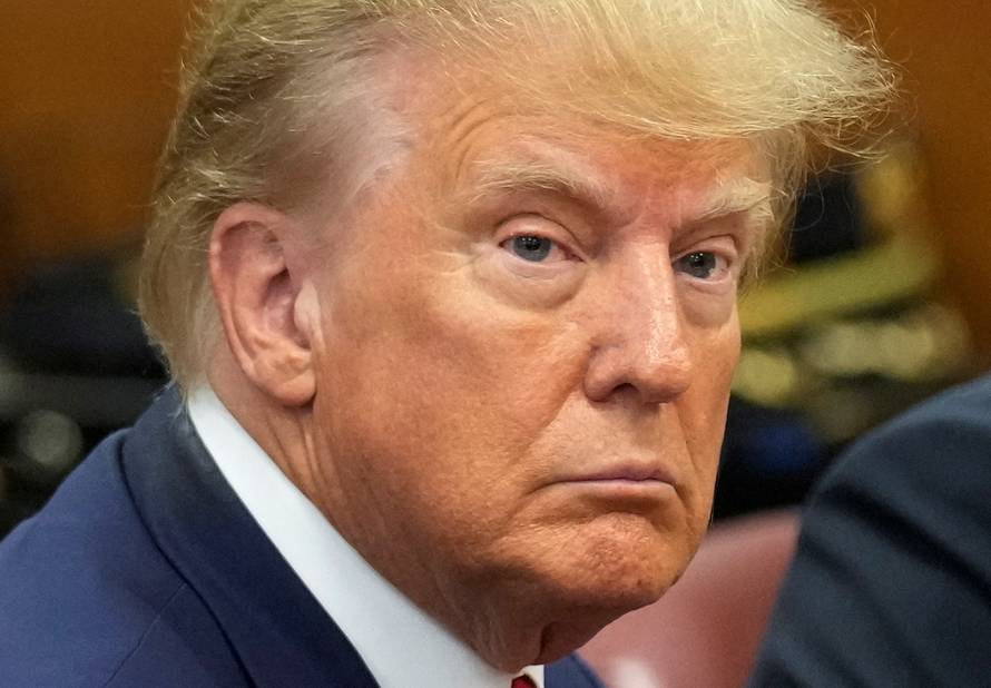 Former U.S. president Donald Trump appears in court in New York City