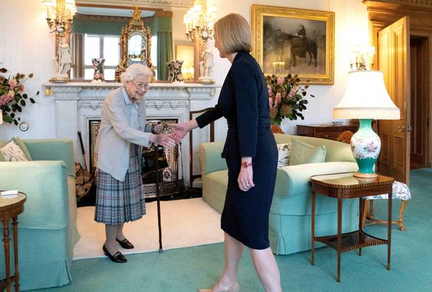 FILE PHOTO: Liz Truss meets Queen Elizabeth at Balmoral Castle