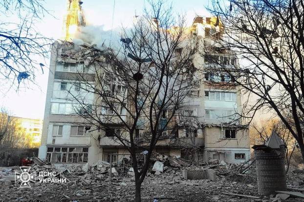 Aftermath of a Russian missile attack in Ternopil