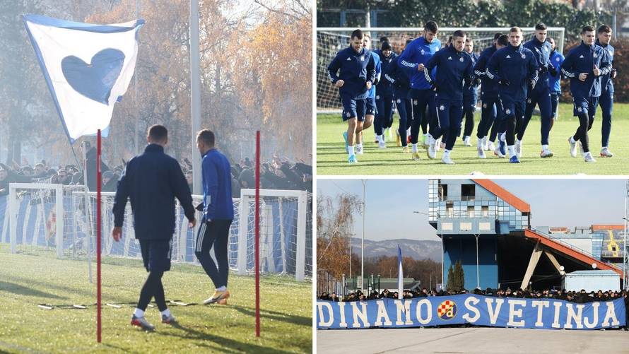 BBB-i na treningu prije derbija podržali 'modre' uz motivacijski govor, jako navijanje i bakljadu