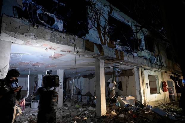 A view of the destroyed facilities of a military base, which according to authorities was due to a car bomb explosion, is seen in Cucuta