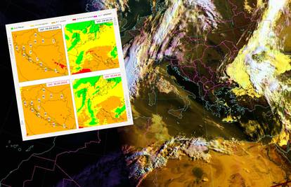 Saharski pijesak stiže već noćas nad Hrvatsku! DHMZ je objavio satelitske slike: 'Pazite na UV...'