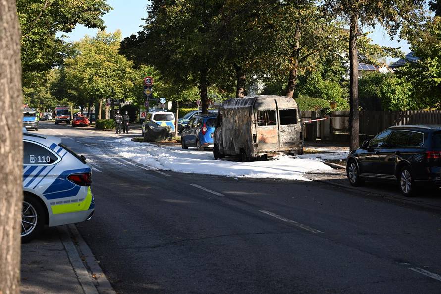 Fire in Munich - large-scale deployment of police and fire department