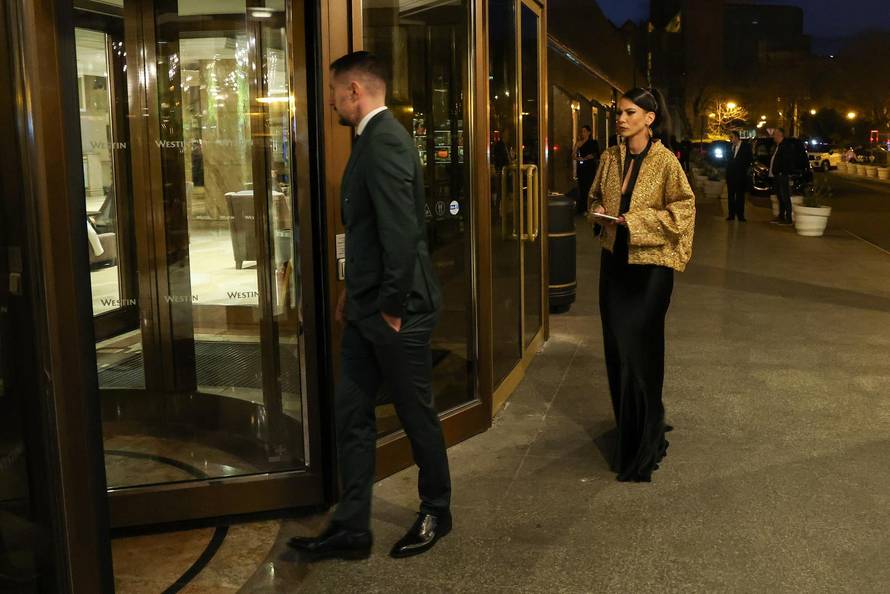 Zagreb: Dolazak uzvanika na svadbu Marijana Kustića i Nike Perenčević