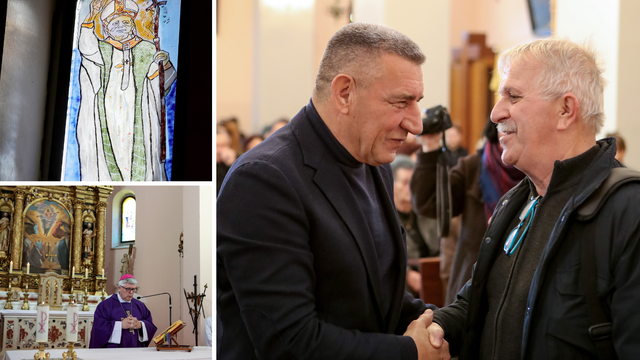 FOTO Gotovina darovao župi u Pakoštanima 22 vitraja: Nakon mise nadbiskup ih blagoslovio