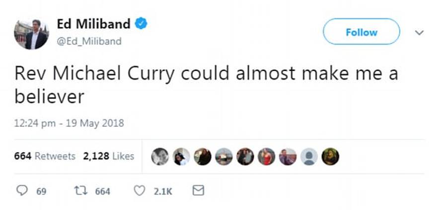 Šokirao i nasmijao: Biskup Curry bio je zvijezda vjenčanja