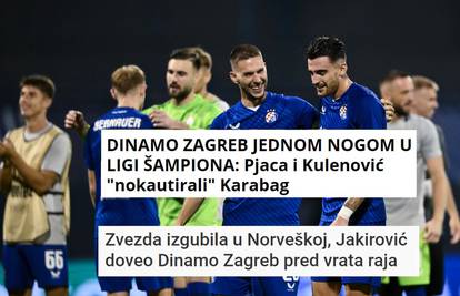 Regionalni mediji: 'Maksimir će gledati Ligu prvaka. Pjaca i Kulenović nokautirali Qarabag'