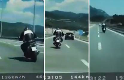 VIDEO: Motociklist jurio čak 192 km/h na A7, bježao je policiji