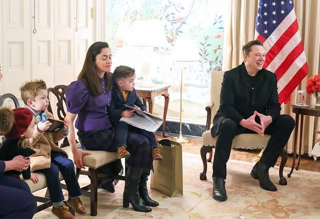 Elon Musk et Narendra Modi en entretien dans la Blair House &agrave; Washington DC