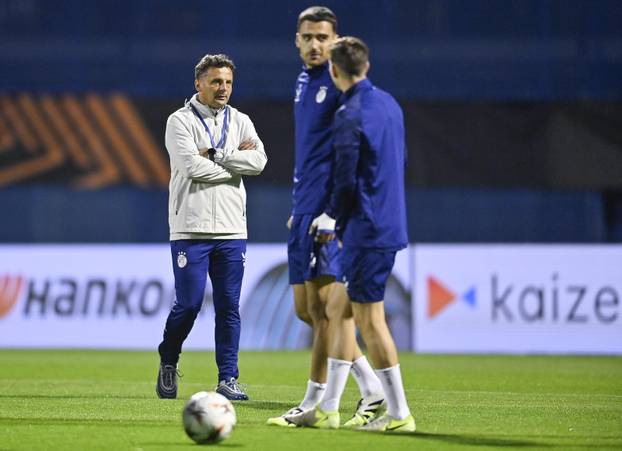 Zagreb: Trening GNK Dinamo uoči utakmice protiv Fenerbahce F.K.