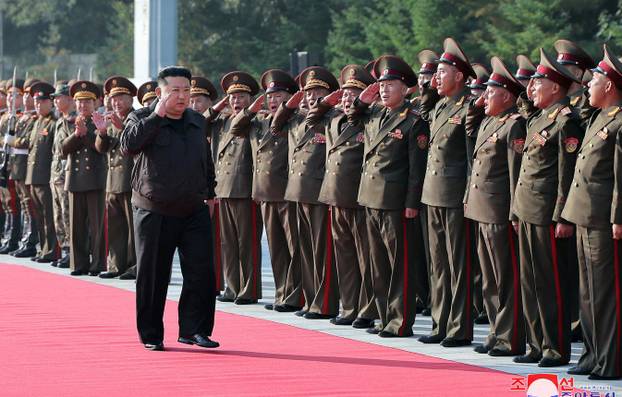 North Korean leader Kim Jong Un inspects the headquarters of the 2nd Corps of North Korean army