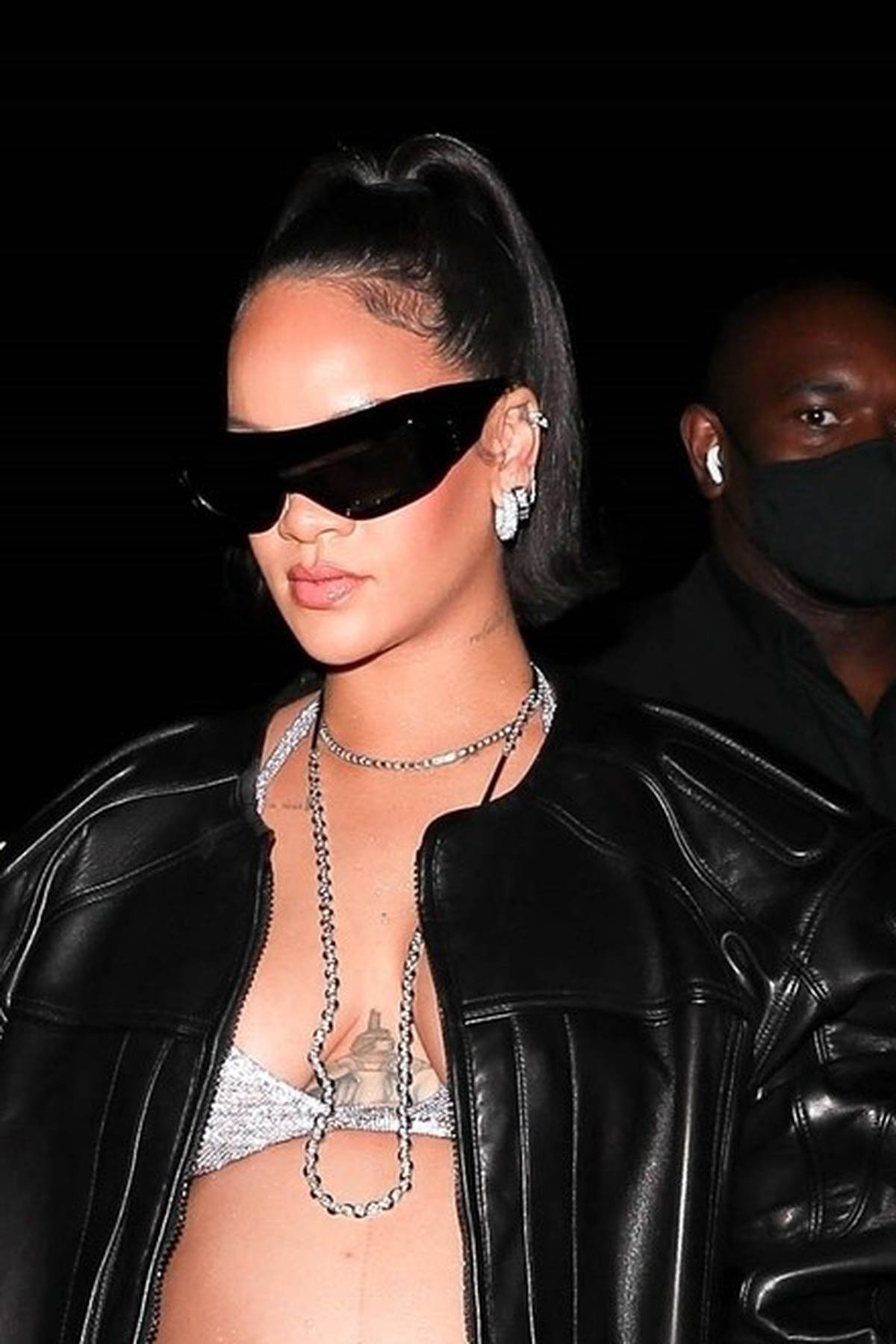 *EXCLUSIVE* Rihanna leaves little to the imagination as she grab dinner!
