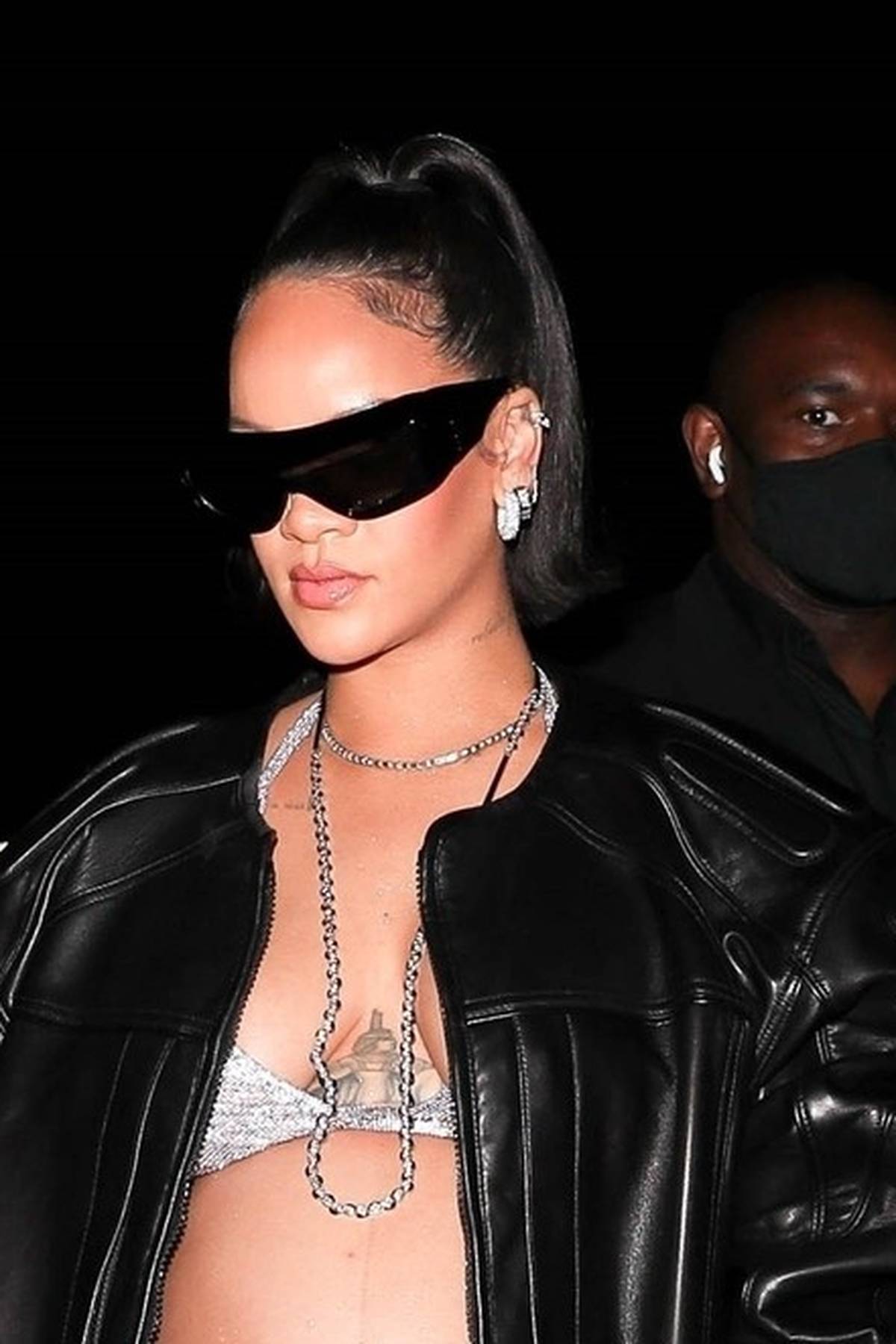 *EXCLUSIVE* Rihanna leaves little to the imagination as she grab dinner!