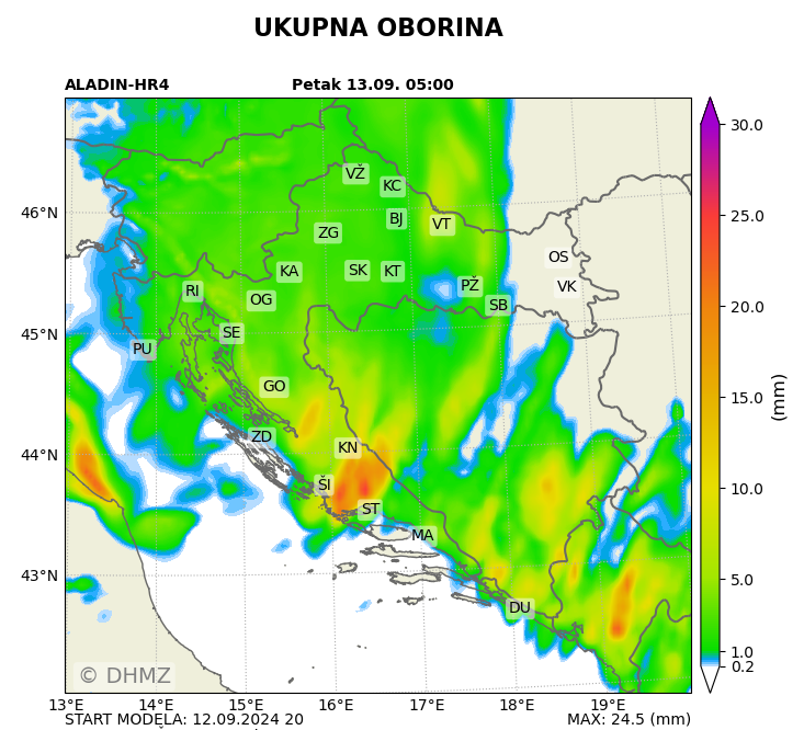 Boris ne miruje: Stiže nova runda pljuskova, temperature padaju. U gorju moguć i snijeg!