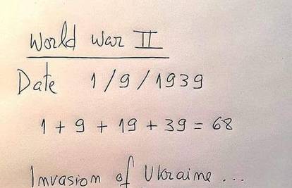 Muškarac na Twitteru zbrojio datume svjetskih ratova i ruske invazije i dobio isti broj: 'Čudno'