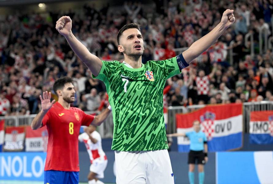 Susret Hrvatske i Španjolske u polufinalu Europskog prvenstva u futsalu