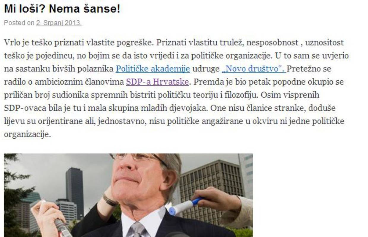 SDP-ovac kritizirao stranku: Ne zanima ih što misle birači