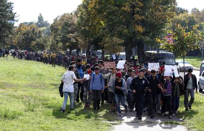 Migranti prosvjeduju u Srbiji, krenuli pješice prema granici