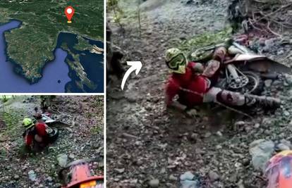 VIDEO Jeza kod Rijeke: Netko je opet postavio žicu na stazi u šumi. Na nju naletio motociklist